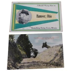 Postcards Vintage c1915 Hanover & Hanoverton Ohio set of 2